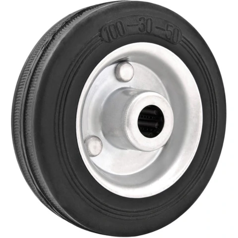 Roda Borracha 8 Leve 150kg Eixo Rolamento Rolete 20mm Vonder