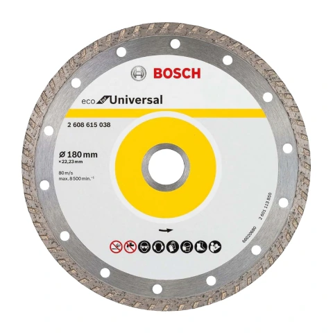 Disco Diamantado Turbo Bosch Eco Universal 180X22,23X2,6X7mm