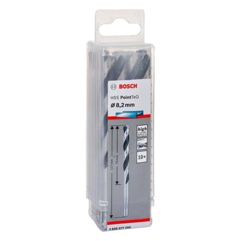 Broca Metal Bosch Aço Rápido Hss-Pointteq 8,2mm 10 Peças