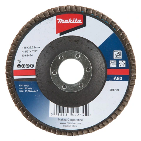Flap Disco 115 x 22.23 mm Grão A80 Makita D-63454