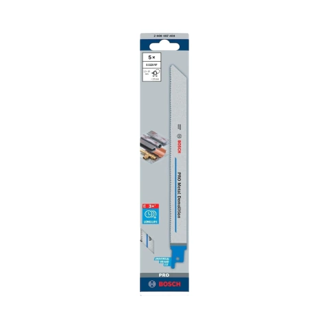 Lâmina De Serra Sabre Bosch Pro Metal Demolition S1125Vf 5Un