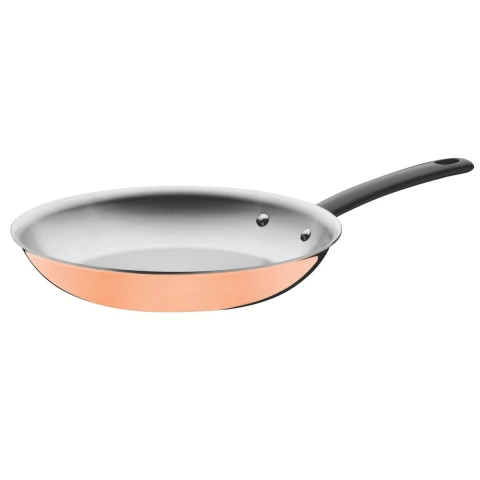 Frigideira Tramontina Trix 30 Cm 5,1 L Cobre Corpo Em 3 Camadas Com Tampa E Cabo