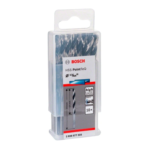 Broca Metal Bosch Aço Rápido Hss-Pointteq 13/64'' 10 Peças