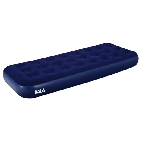 Colchão De Solteiro Inflável 185X76X22Cm Azul Noite Confortável Kala