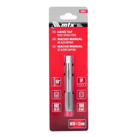 Macho Manual Aço Rápido M10 x 1,5mm HSS P6M5