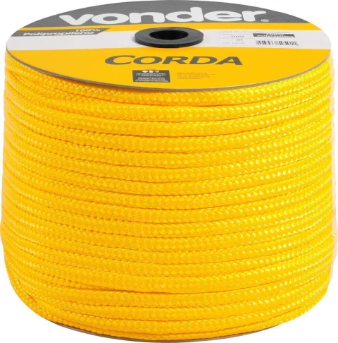 Corda Multifilamento 10mm 190m Amarela Carretel Vonder