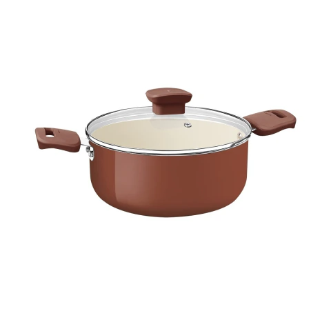 Caçarola Tramontina Veronese 22 Cm 3,6 L Alumínio Reciclado Revestimento Cerâmico Cor Argila