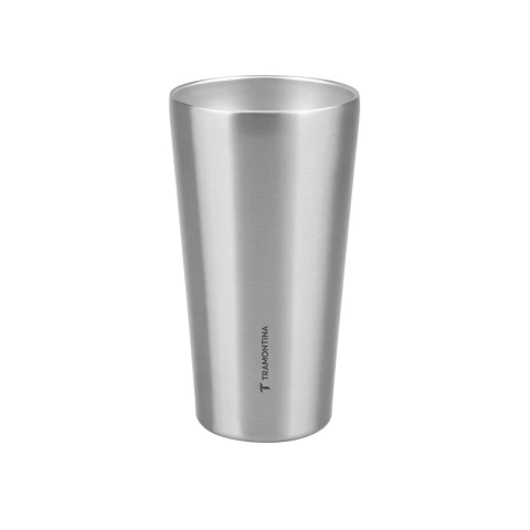Copo Térmico Tramontina Exata Aço Inox Sem Tampa 420 Ml Parede Dupla Antiderrapante