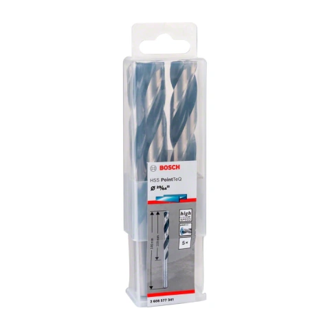 Broca Metal Bosch Aço Rápido Hss-Pointteq 29/64'' 5 Peças