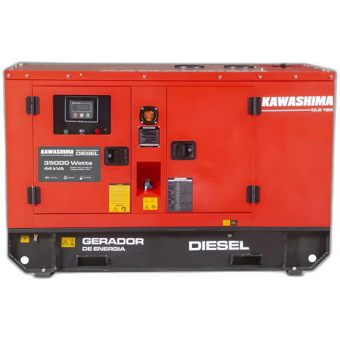 Gerador à Diesel Dls-350 Trif 220 35Kw Cabinado Kawashima