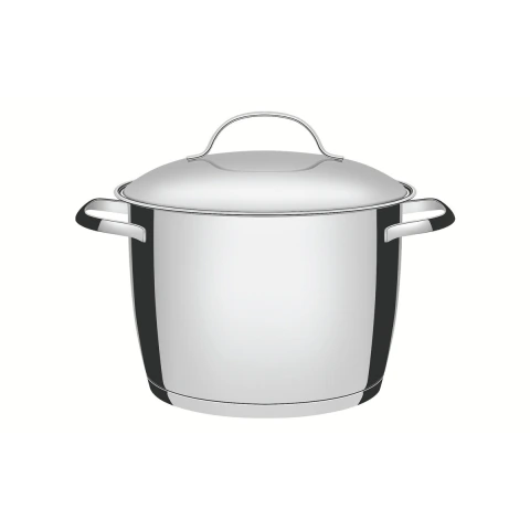 Caldeirão Tramontina Allegra Fundo Triplo Aço Inox 24 cm 7,5 L Indução Forno 260°C Original