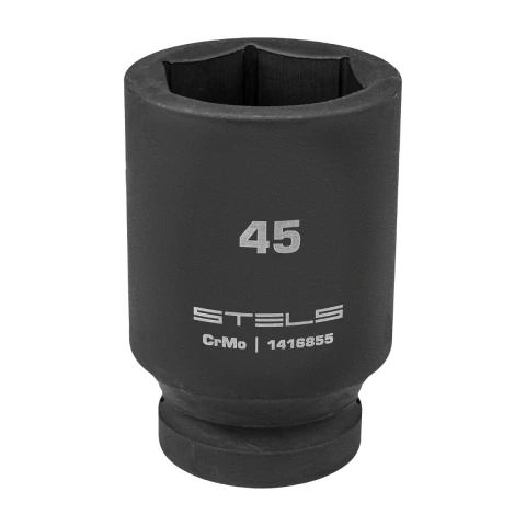 Soquete Impacto 1Pol 45mm Cromo Molibdênio Stels 1416855