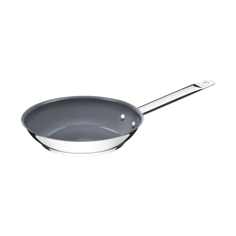 Frigideira Rasa Tramontina Professional Aço Inox Fundo Triplo Revestimento Cerâmico 20 cm 1,1 L