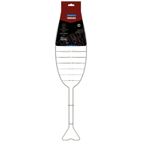 Grelha Tramontina Para Churrasco Em Aço Inox 66 X 16 Cm Alta Resistência