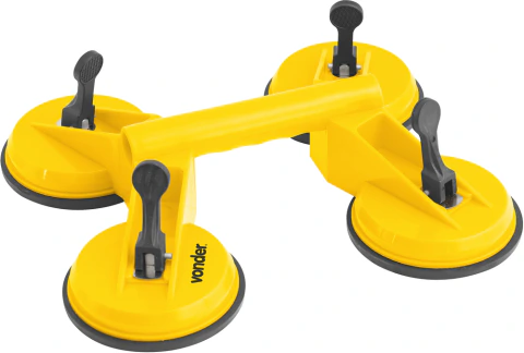 Ventosa quadrupla plástica capacidade 100kg Vonder