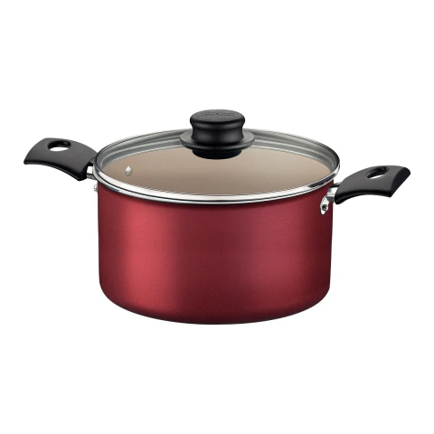 Caldeirão Tramontina Turim 24 Cm Alumínio Vermelho Antiaderente Starflon Max 1,2 Mm