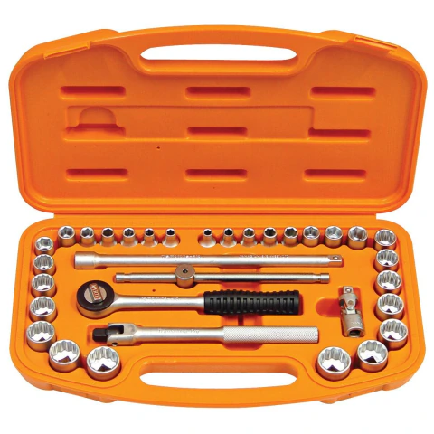 Kit Soquetes Tramontina 3/8'' 33 Peças PRO Aço CrV