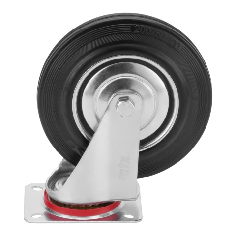 Rodízio Giratório Preto 165kg 200mm MTX 6871855 Para Carrinhos Industriais