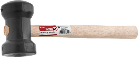 Martelo borracha 60mm preto - Nove54