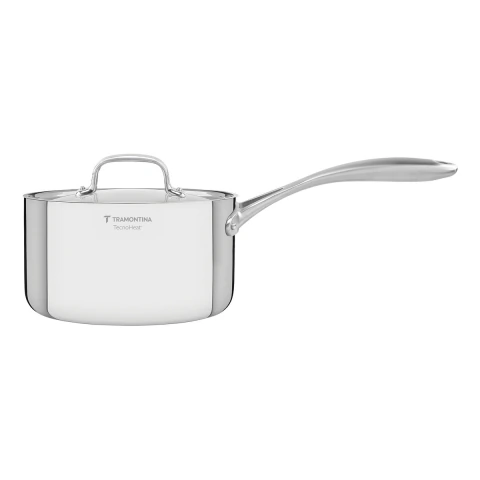 Panela Tramontina Chrono Aço Inox Corpo Triplo Com Tampa 20 cm 3,1 L Para Indução