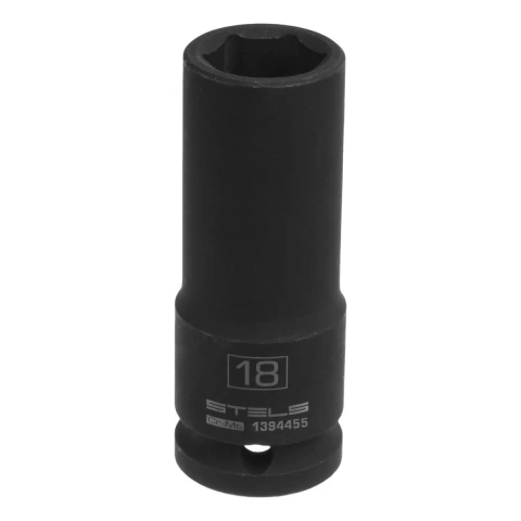Soquete Impacto Longo 1/2'' 18mm Aço CrMo 44-48 HRC Stels 1394455