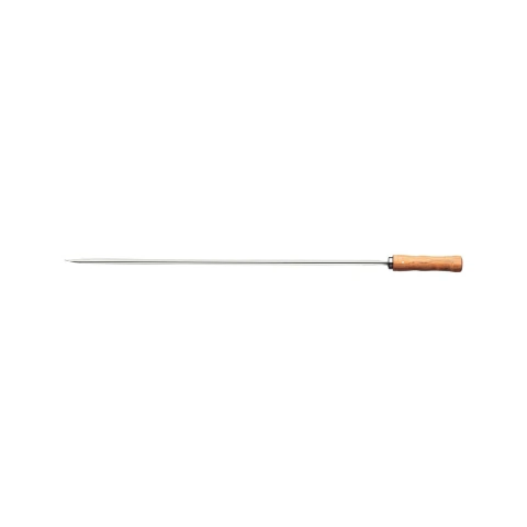 Espeto Para Churrasco Tramontina Aço Inox Com Cabo De Madeira 75 Cm Reforçado Alta Resistência
