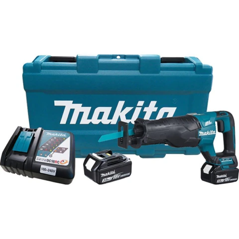 Serra Sabre 18V LI-ION 3000 Golpes Por Min Com 2 Baterias Carregador Maleta DJR187RFE Makita