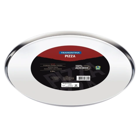 Forma Para Pizza Tramontina Service Aço Inox 30 Cm Assadeira Profissional Resistente Alta Qualidade
