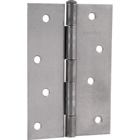 Dobradiça para porta 4" aço carbono polido Vonder