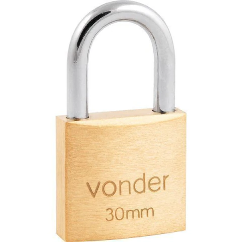 Cadeado latão 30mm haste normal Vonder