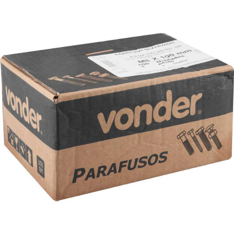 Parafuso Sextavado 8.8 08 X 100mm Din 931 Aço Carbono Nove54