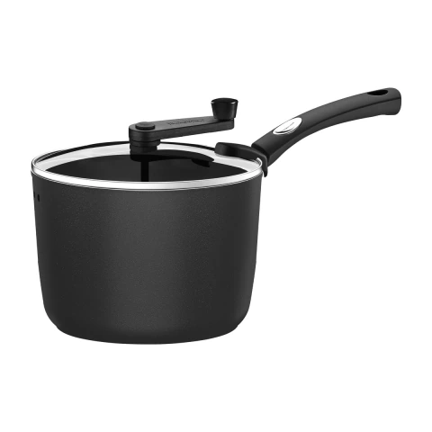 Pipoqueira Tramontina Mônaco Induction 22 Cm 5,4 L Alumínio Antiaderente Starflon Premium Preto
