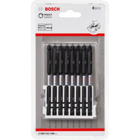 Ponta Bosch Impact Control Ph2-Pz2 110mm Com 8 Peças