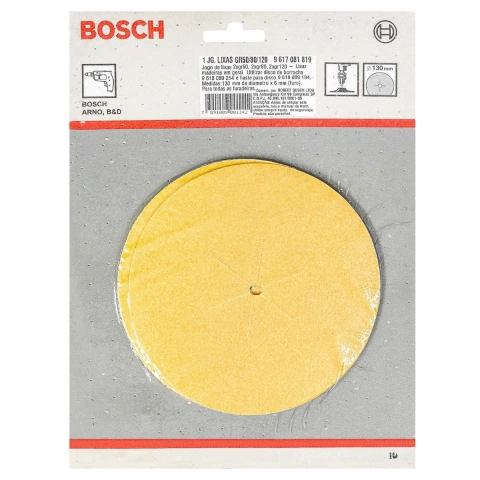 Jogo De Lixas Para Prato De Borracha Bosch G50/80/120