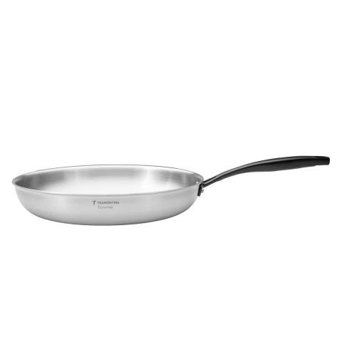 Frigideira Tramontina Grano Black Aço Inox Corpo Triplo 30 cm 3,4 L Indução