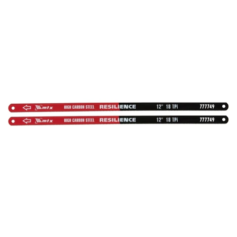 Lamina Para Arco De Serra Flexivel 18 Tpi 12 Polegadas 300 Mm 2 Pecas Aco Carbono Mtx