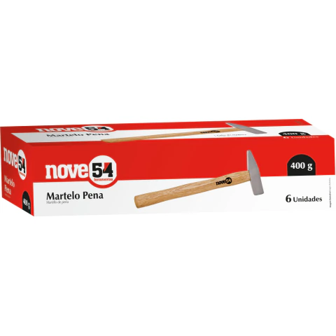 Martelo pena 800g aço forjado cabo madeira Nove54