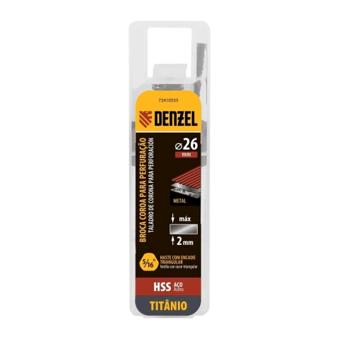 Serra Copo Para Metal 26mm Nitreto Titânio Denzel