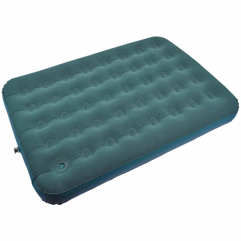 Colchão De Casal Inflável Com Bomba De Pé 191x137x22cm Aveludado Kala