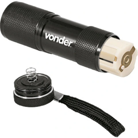 Lanterna 9 leds llv0009 corpo aluminio 3AAA Vonder