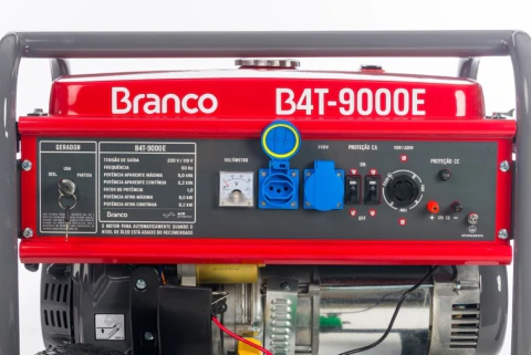 Gerador Gasolina 9,0Kva Mono AVR B4T-9000E Branco