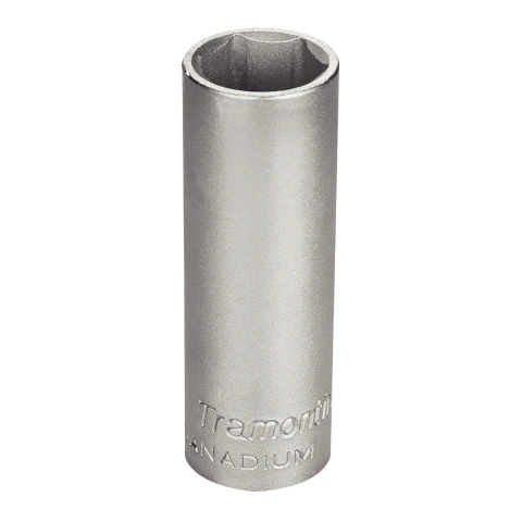 Soquete Sextavado Longo 27mm 1/2'' DIN 3124 Hyper Drive Aço Cromo Vanádio Duradouro Tramontina PRO