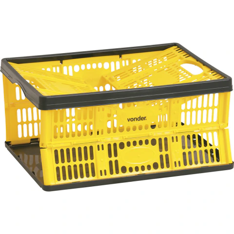Caixa plástica desmontável 475x350x225mm 10kg cdv0475 Vonder