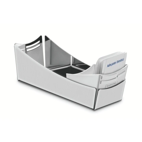 Porta-sachês Tramontina Aço Inox Com Suporte Para Colheres Chá E Café Linha Luxo Organizador