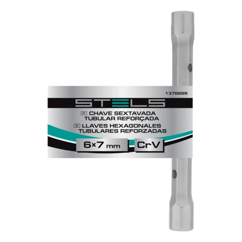 Chave Sextavada Tubular 6-7mm Cromo Vanádio Stels