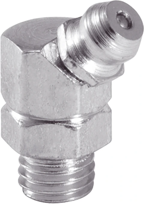 Graxeira curva 45gr 1/4" unf 28fpp com 10 peças Vonder