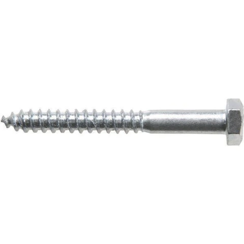 Parafuso Sextavado Rosca Soberba 5/16x70 Zincado Com Bucha 2