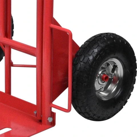 Carrinho Para Carga 250Kg Metálico Base Articulada Pneu Câmara Worker 3.5x4''