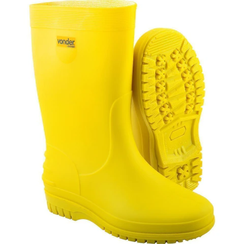 Bota Amarela PVC com Forro 38/39 Vonder
