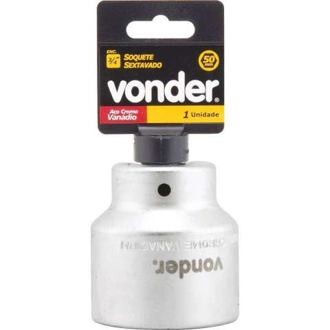 Soquete sextavado enc 3/4" 36mm curto vanád. Vonder